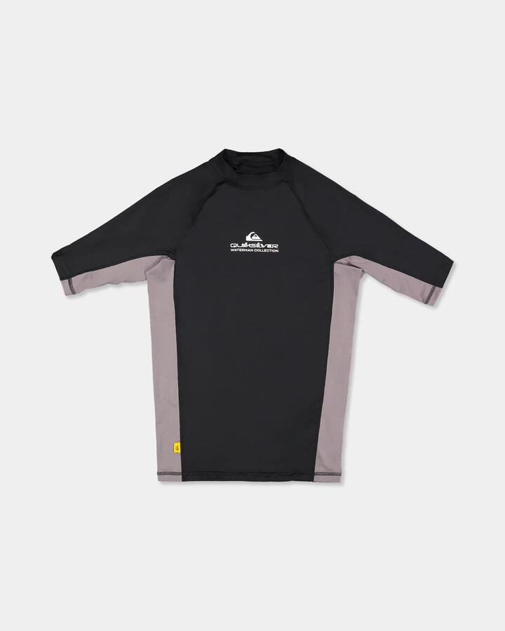 Image of Wetsuits. Product name - Quiksilver Mens Uv+ Rashguard Black in Black colour by brand - Quiksilver