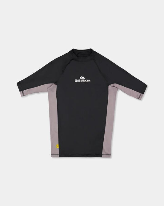 Image of Wetsuits. Product name - Quiksilver Mens Uv+ Rashguard Black in Black colour by brand - Quiksilver