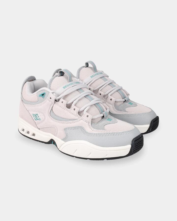 Image of Sneakers. Product name - DC Shoes Mens Kalis Og Sneakers Grey/Grey/Teal in Grey/Grey/Teal colour by brand - DC Shoes