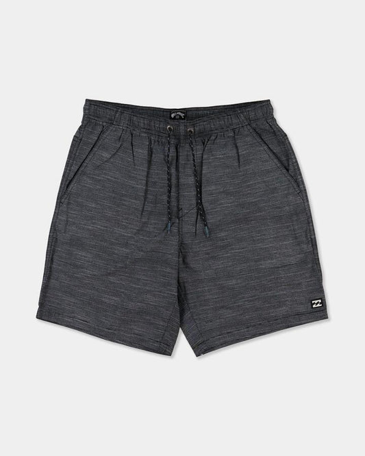 Image of a model wearing Shorts. Product name - Billabong Mens Slub Walkshorts Black in Black colour by brand - Billabong