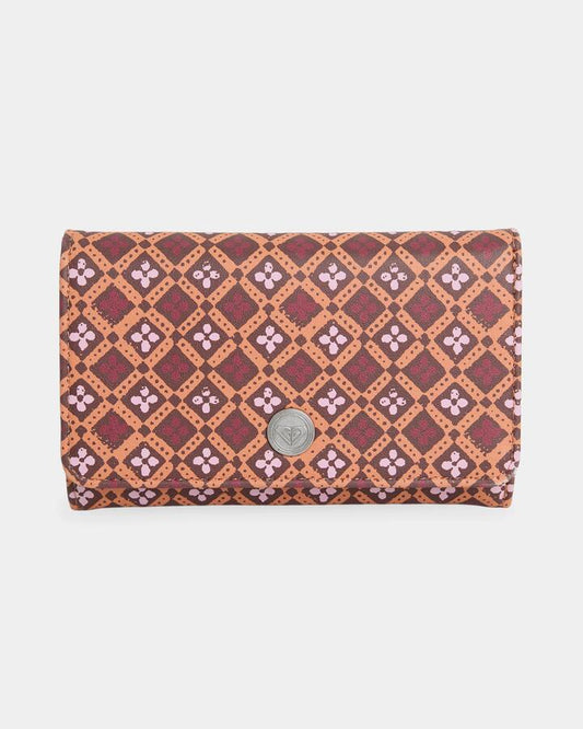 Image of Wallets & Money Clips. Product name - Roxy Womens Crazy Diamond Wallet Dusty Orange in Dusty Orange colour by brand - Roxy