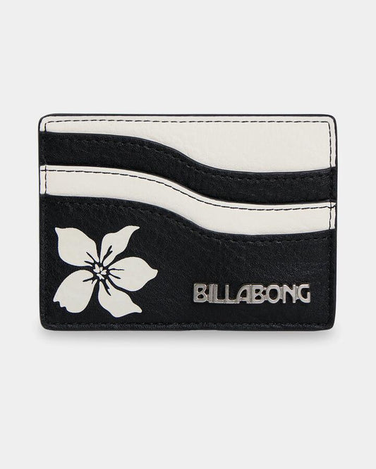 Image of Wallets & Money Clips. Product name - Billabong Womens Waves Card Holder Black in Black colour by brand - Billabong