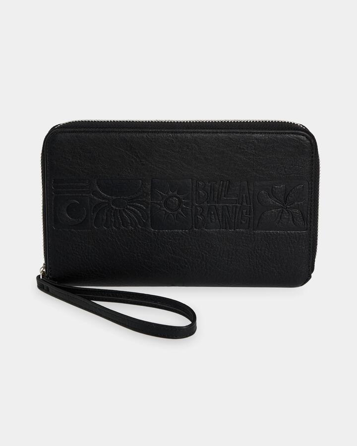 Image of Wallets & Money Clips. Product name - Billabong Womens Travel Wallet 2.0 Black in Black colour by brand - Billabong