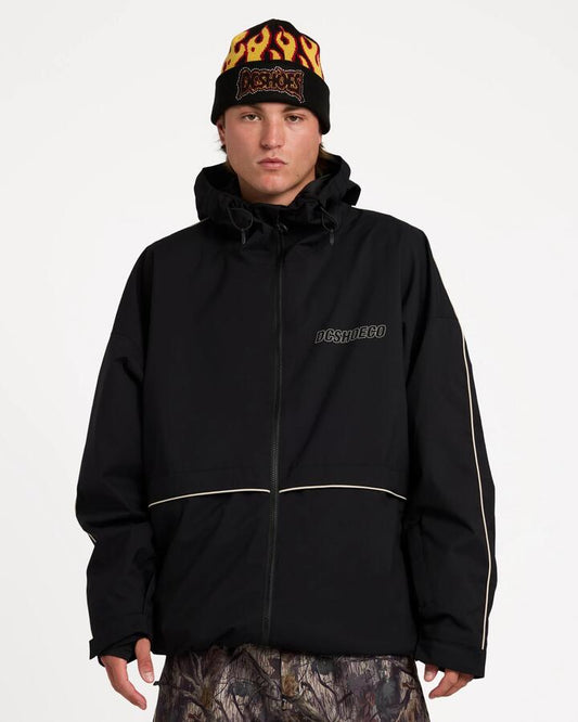 Image of Coats & Jackets. Product name - DC Shoes Mens Wide 10K Snow Jacket Blk in Blk colour by brand - DC Shoes