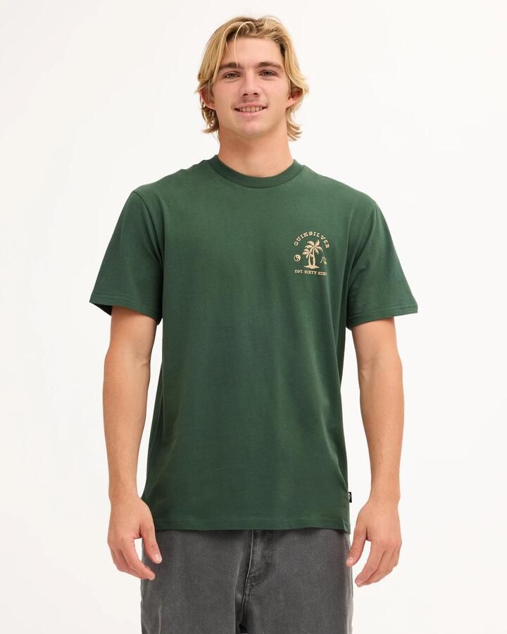 Image of T-Shirts. Product name - Quiksilver Mens Chiller T-Shirt Forest in Forest colour by brand - Quiksilver