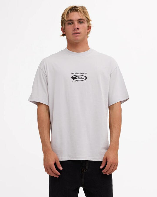 Image of T-Shirts. Product name - Quiksilver Mens Bells Bowl T-Shirt Grey Violet in Grey Violet colour by brand - Quiksilver