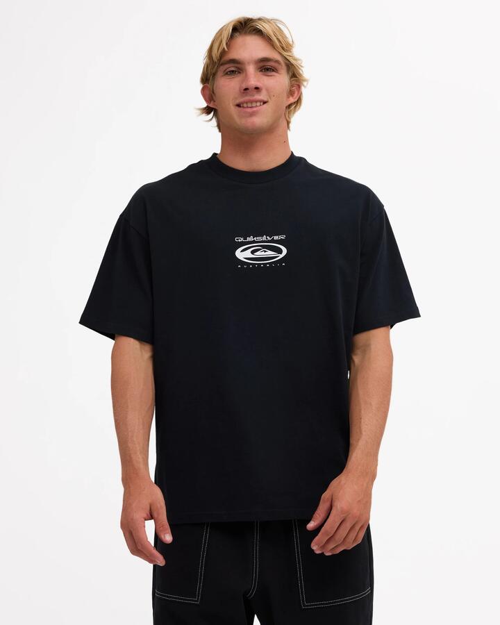 Image of T-Shirts. Product name - Quiksilver Mens Bells Bowl T-Shirt Black in Black colour by brand - Quiksilver