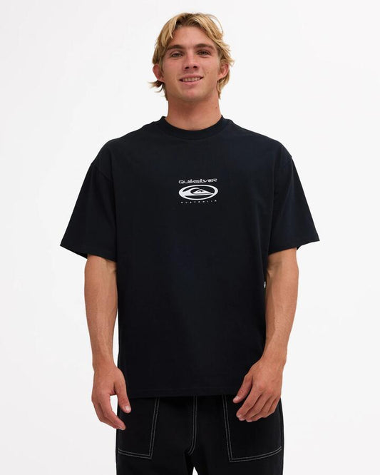 Image of T-Shirts. Product name - Quiksilver Mens Bells Bowl T-Shirt Black in Black colour by brand - Quiksilver