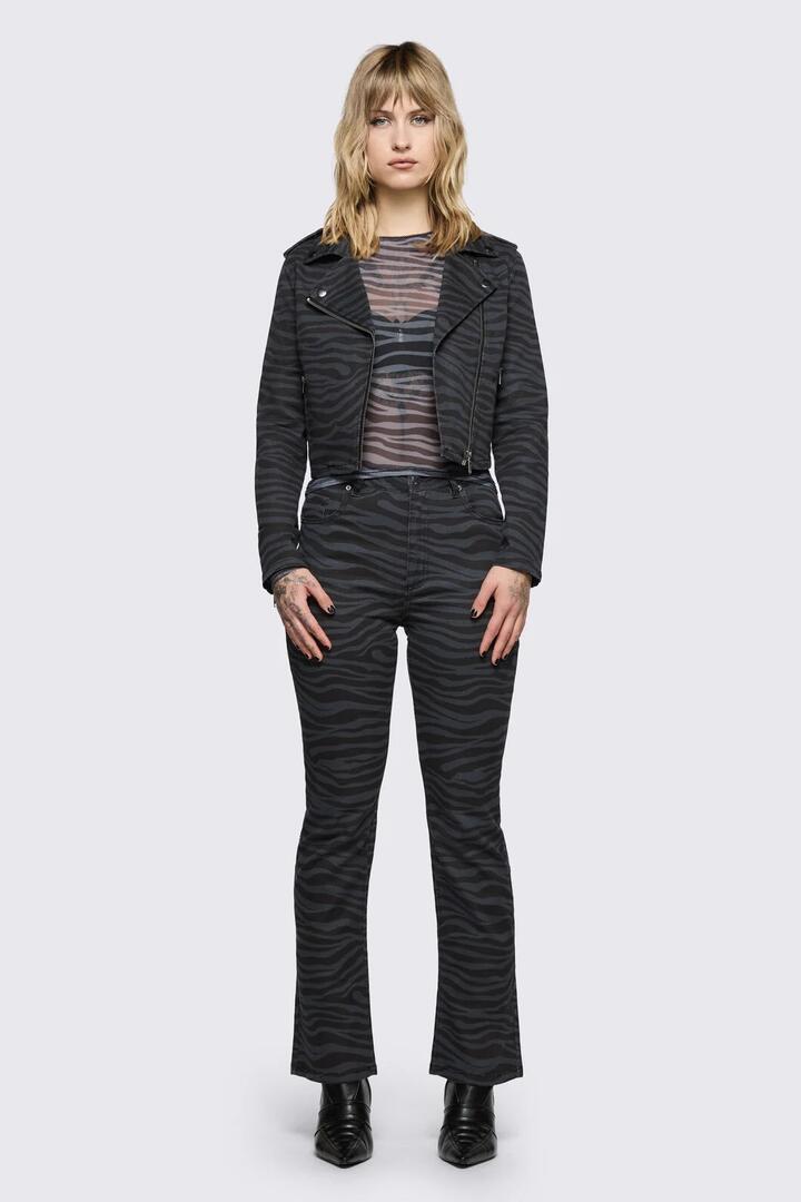 Image of Coats & Jackets. Product name - Untamed Stripe Jacket in Grey colour by brand - Dangerfield