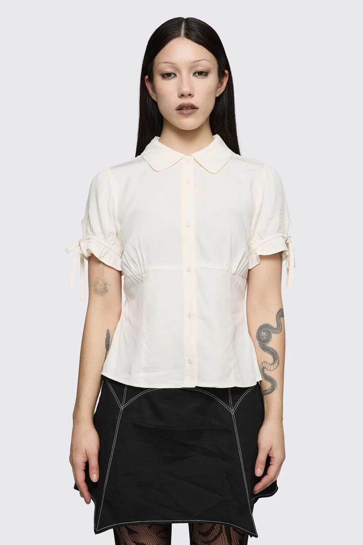 Image of Blouses. Product name - Minister Blouse in Cream colour by brand - Black Friday