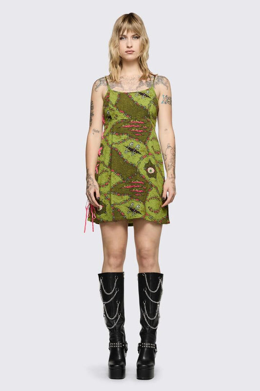 Image of Dresses. Product name - Decay Dress in Olive colour by brand - Black Friday