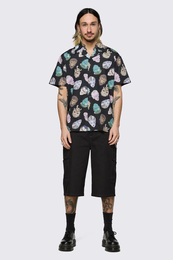 Image of Shirts. Product name - Ghouls Shirt in Black colour by brand - Dangerfield