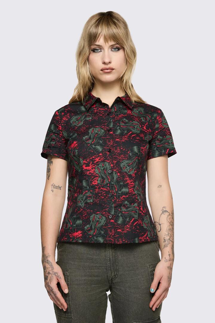 Image of Blouses. Product name - Second Death Blouse in Multi colour by brand - Black Friday