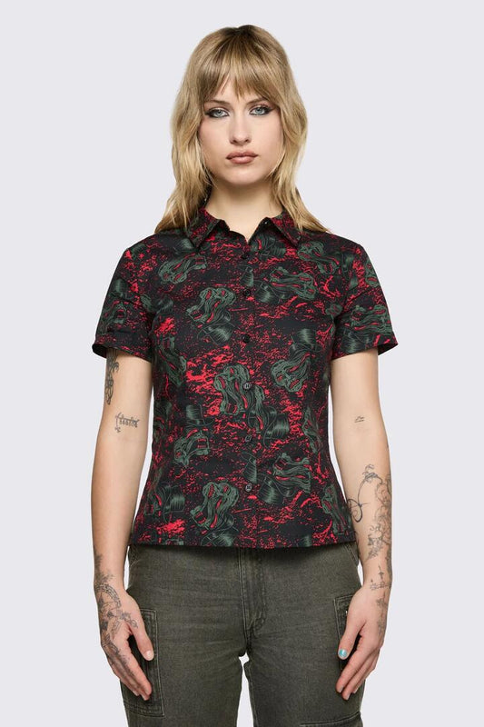 Image of Blouses. Product name - Second Death Blouse in Multi colour by brand - Black Friday