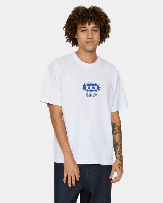 Image of T-Shirts. Product name - Worship Mens Morality T-Shirt White in White colour by brand - Worship