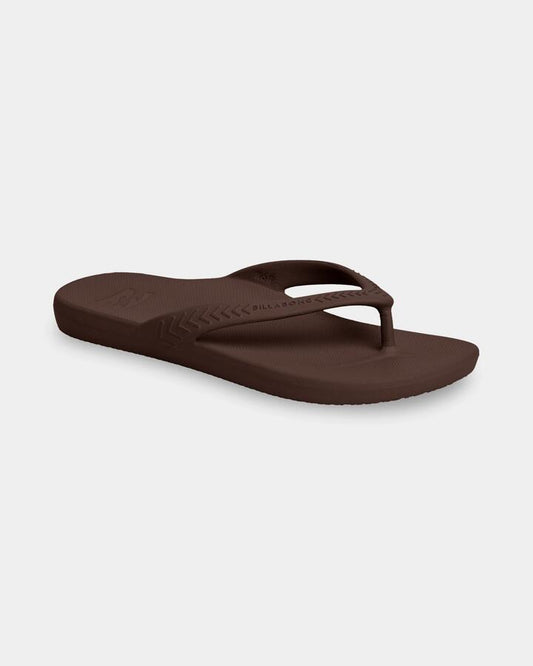 Image of Sandals. Product name - Billabong Womens Cloud 3 Point Thongs Dark Brown in Dark Brown colour by brand - Billabong