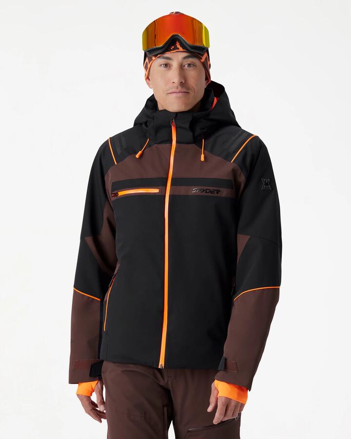 Image of Coats & Jackets. Product name - Spyder Mens Titan Jackets Mocha in Mocha colour by brand - Spyder