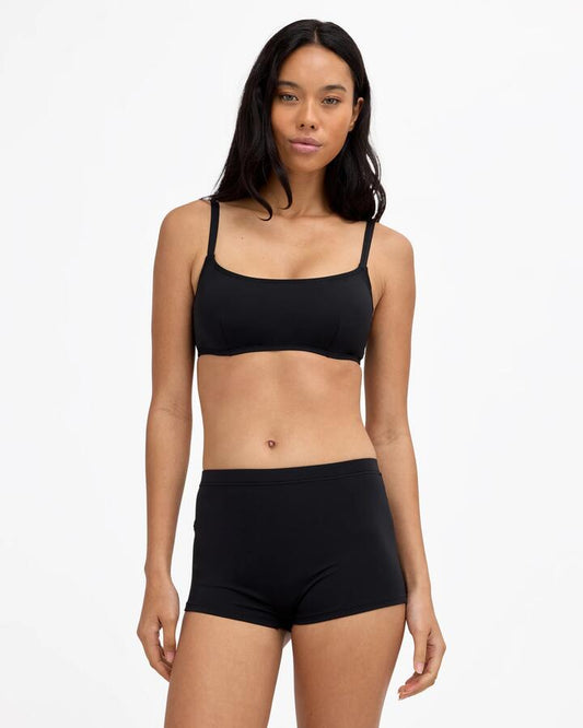 Image of Swimwear. Product name - Billabong Womens Palma Short Bikini Bottom Black Pebble in Black Pebble colour by brand - Billabong