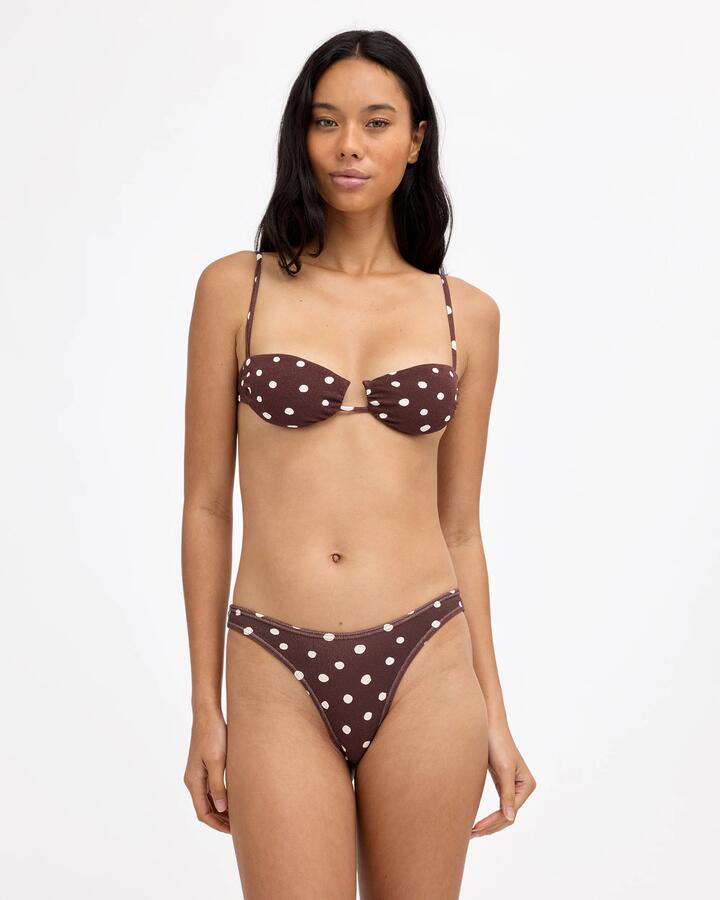 Image of Swimwear. Product name - Billabong Womens Hot Shot Diva Bralette Bikini Top Teak in Teak colour by brand - Billabong