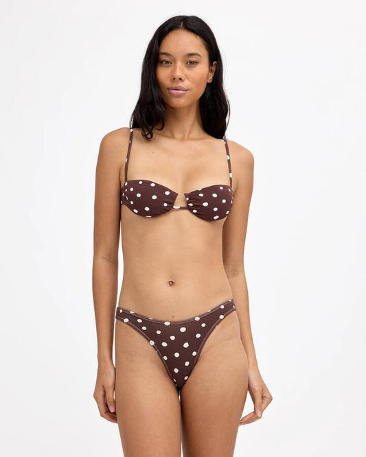Image of Swimwear. Product name - Billabong Womens Hot Shot Diva Bralette Bikini Top Teak in Teak colour by brand - Billabong