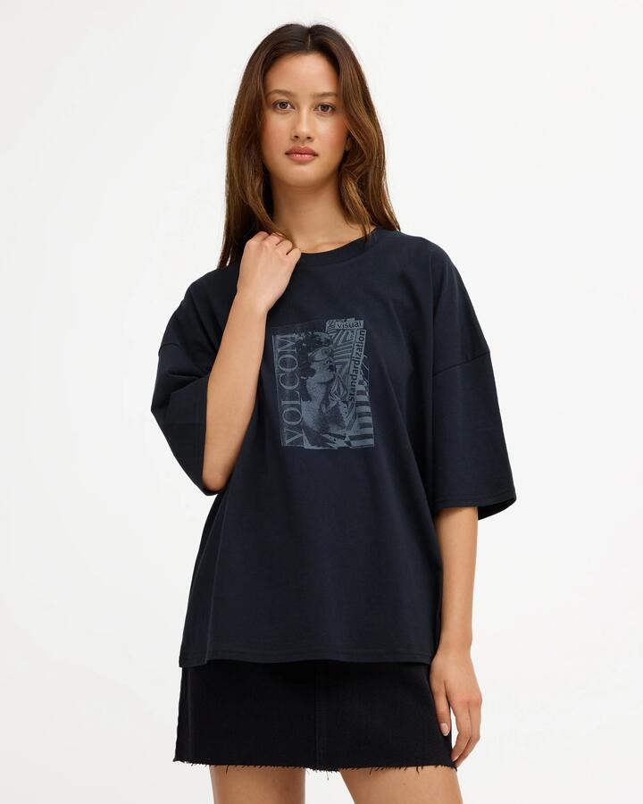 Image of T-Shirts. Product name - Volcom Womens Trance T-Shirt Black in Black colour by brand - Volcom
