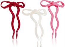 Image of Toys. Product name - Pink Bow Hair Clips 3 Pack in colour by brand - Toymate
