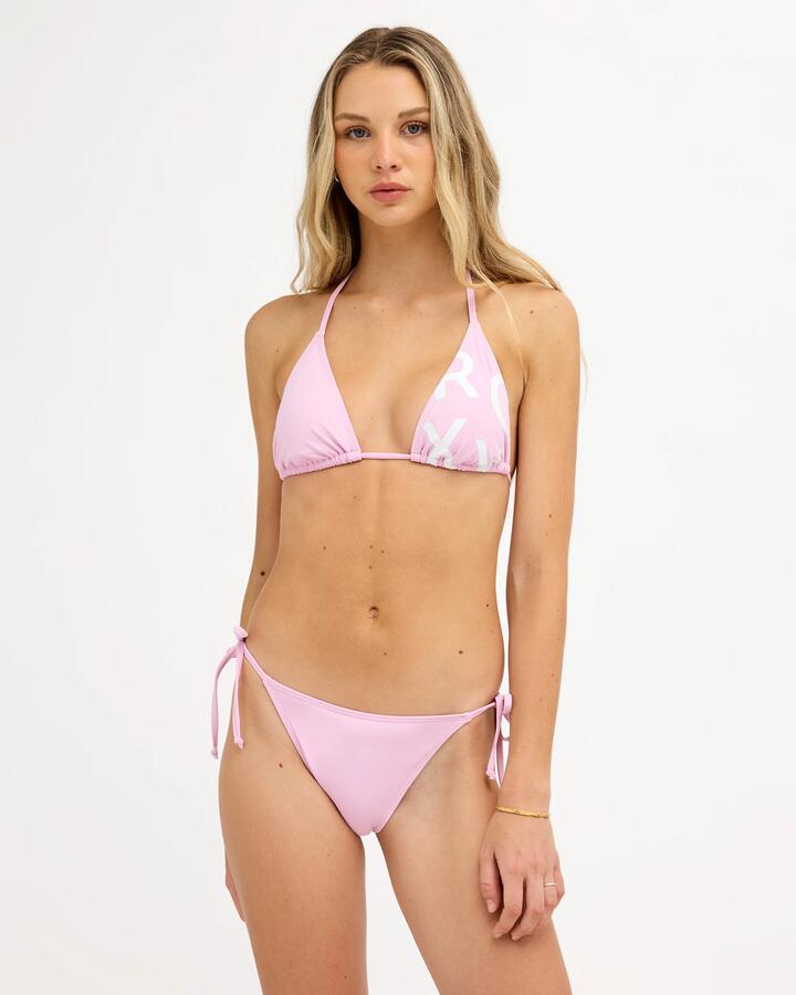 Image of Swimwear. Product name - Roxy Womens Corpo Tie Side Mod Bikini Bottom Pink Lavender in Pink Lavender colour by brand - Roxy