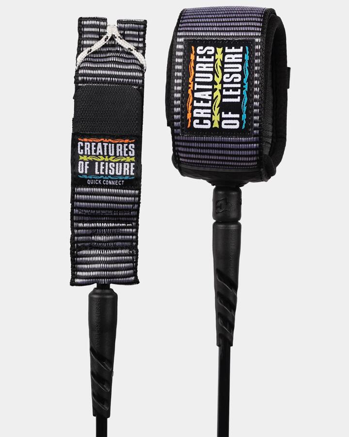 Image of Accessories. Product name - Creatures Of Leisure Reliance Standard Duty 6Ft Surf Leash Black Thorn in Black Thorn colour by brand - Creatures Of Leisure