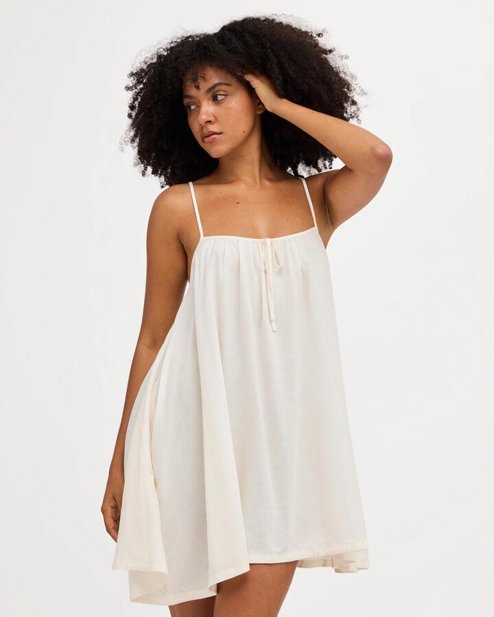 Image of Dresses. Product name - Billabong Womens Beach Song Mini Dress Sea Salt in Sea Salt colour by brand - Billabong