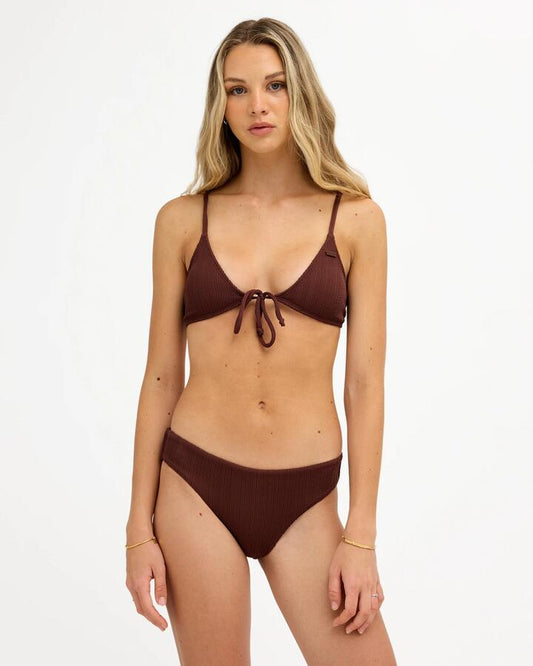 Image of Swimwear. Product name - Roxy Womens Roxy Love Classic Bikini Bottom Java in Java colour by brand - Roxy