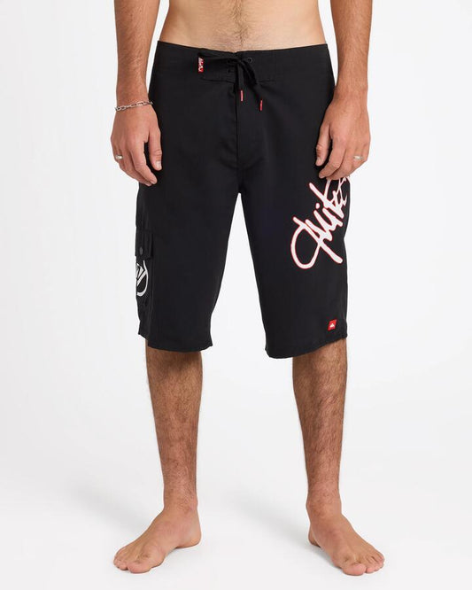 Image of Swimwear. Product name - Quiksilver Mens Jackhammer 23" Boardshorts Black in Black colour by brand - Quiksilver