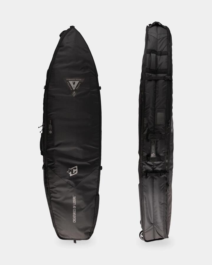 Image of Bags. Product name - Creatures Of Leisure Mens Shortboard Triple Wheely Dt2.0 6'3" Surf Bag Multi in Multi colour by brand - Creatures Of Leisure