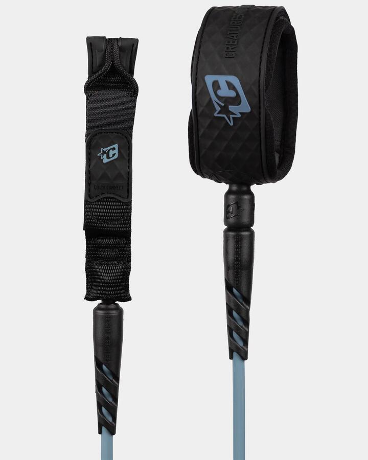 Image of Accessories. Product name - Creatures Of Leisure Reliance Standard Duty 6Ft Surf Leash Slate Black in Slate Black colour by brand - Creatures Of Leisure