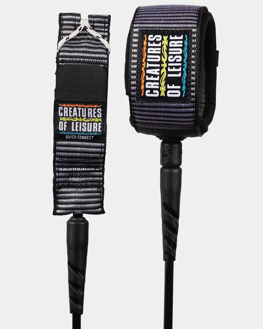 Image of Accessories. Product name - Creatures Of Leisure Reliance Standard Duty 7Ft Surf Leash Black Thorn in Black Thorn colour by brand - Creatures Of Leisure