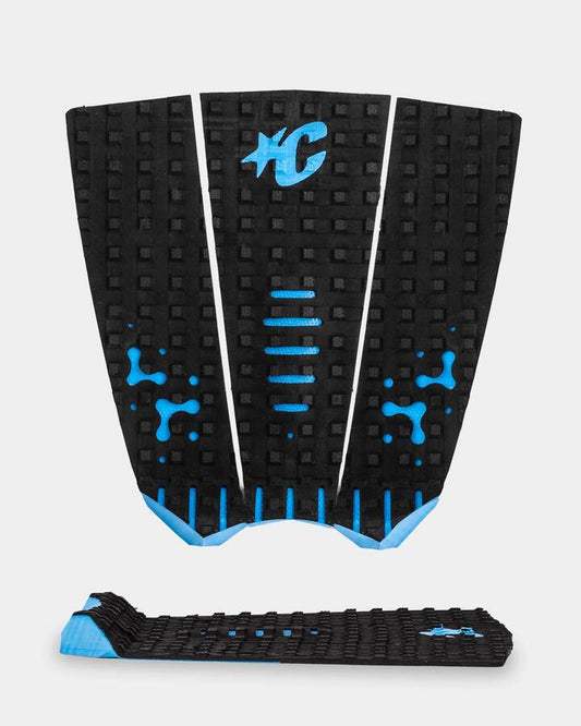 Image of Accessories. Product name - Creatures Of Leisure Mick Fanning Loc-Lite Surf Traction Pad Black Cyan in Black Cyan colour by brand - Creatures Of Leisure