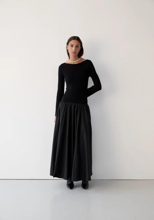 Image of Dresses. Productname: Nicolette Midi Dress in Black colour by brand - MOS The Label