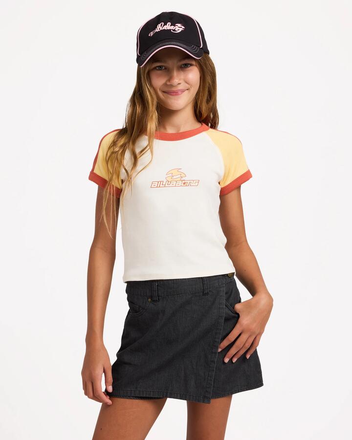 Image of T-Shirts. Product name - Billabong Girls 8-16 Saltwater Soul T-Shirt Salt Crystal in Salt Crystal colour by brand - Billabong