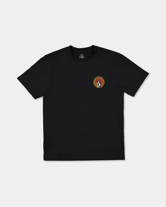 Image of T-Shirts. Product name - Volcom Boys 8-16 Warpstone T-Shirt Black in Black colour by brand - Volcom