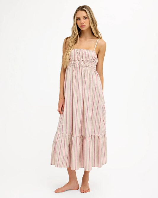 Image of Dresses. Product name - Roxy Womens Sunshine Coast Maxi Dress Beet Red in Beet Red colour by brand - Roxy