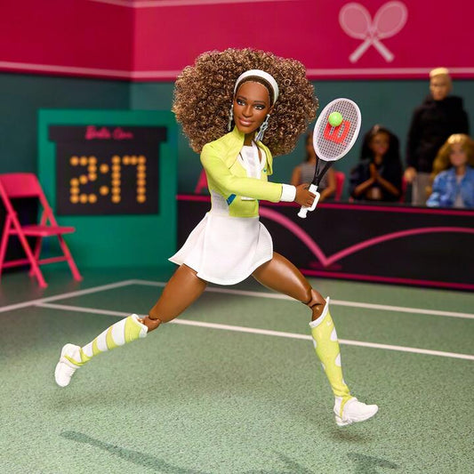Image of Dolls. Product name - Barbie Signature Role Models Serena Williams Barbie Doll in colour by brand - Barbie Signature