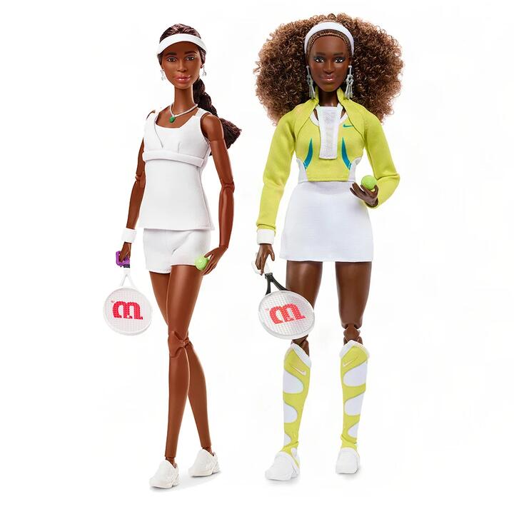 Image of Dolls. Product name - Bundle: Barbie Signature Venus and Serena Williams 2 Dolls in colour by brand - Barbie Signature