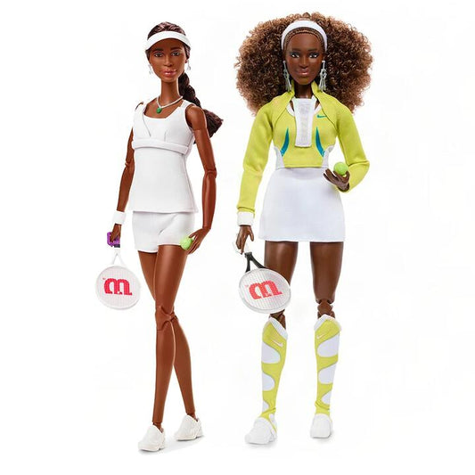 Image of Dolls. Product name - Bundle: Barbie Signature Venus and Serena Williams 2 Dolls in colour by brand - Barbie Signature
