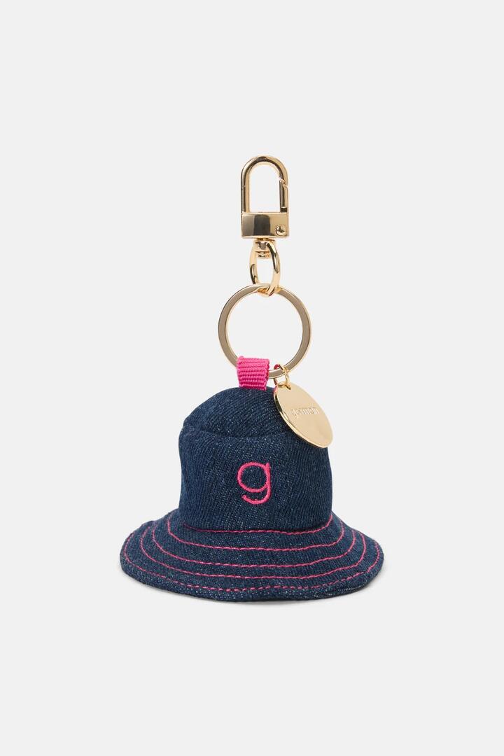 Image of Keychains. Product name - Bucket Hat Keyring in Multi colour by brand - Gorman