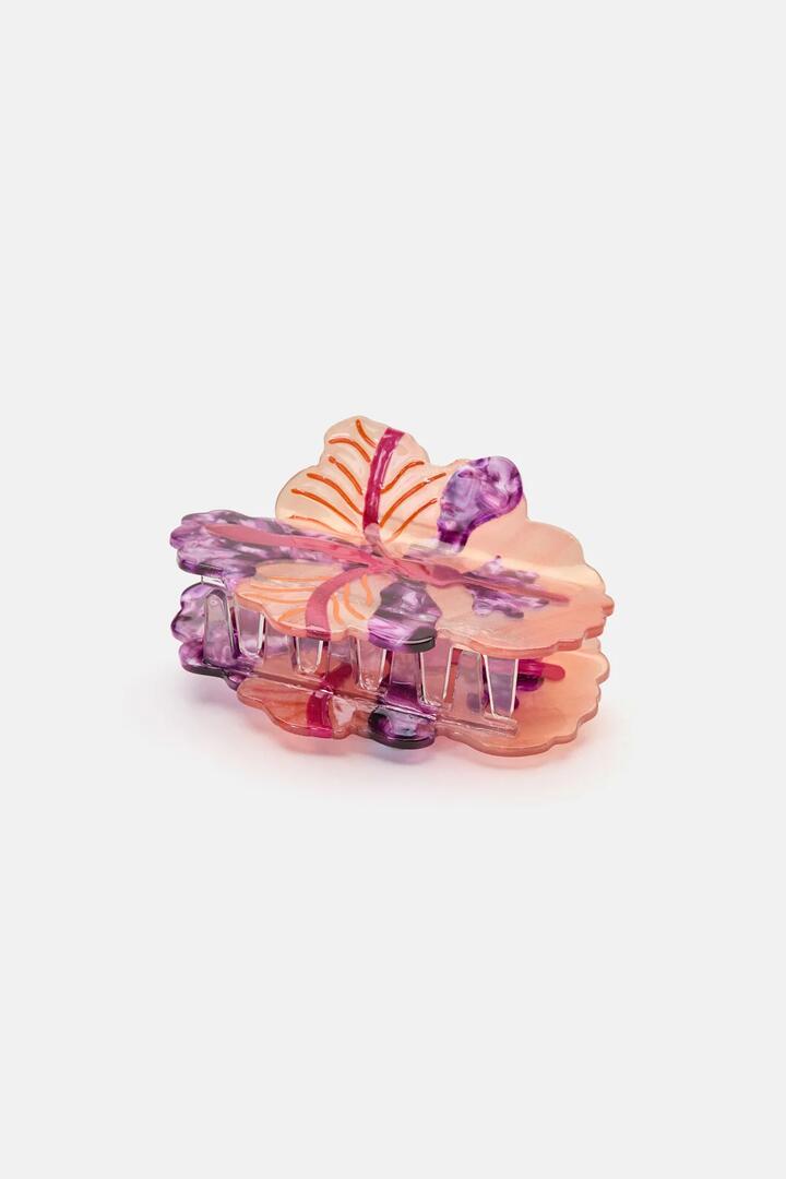 Image of Hair Accessories. Product name - Orchid Hair Claw in Pink colour by brand - Gorman