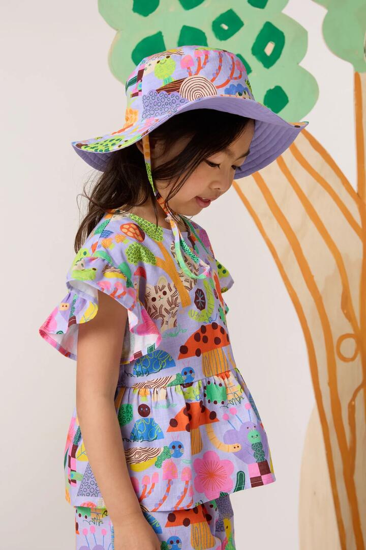 Image of Hats. Product name - Woodend Kids Hat in Lilac colour by brand - Gorman