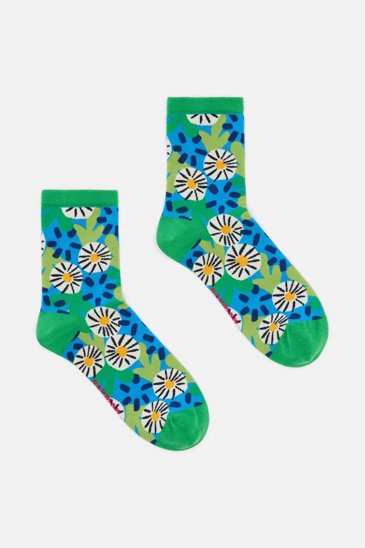 Image of Socks. Product name - Daisies Crew Sock in Multi colour by brand - Gorman