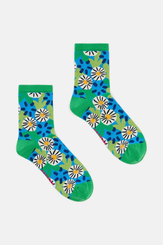Image of Socks. Product name - Daisies Crew Sock in Multi colour by brand - Gorman