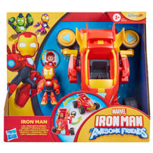 Image of Action Figures. Product name - Marvel Iron Man and his Awesome Friends 2-In-1Mech Suits & Vehicles in colour by brand - Toymate