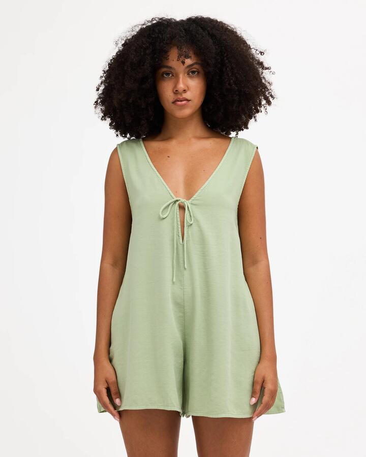 Image of Bodysuits. Product name - Billabong Womens Into The Tide Playsuit Crystal Green in Crystal Green colour by brand - Billabong