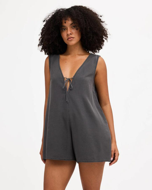 Image of Bodysuits. Product name - Billabong Womens Into The Tide Playsuit Off Black in Off Black colour by brand - Billabong